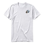 A ash grey short-sleeve crewneck t-shirt for adult featuring a graphic of a wildlife animal on the left chest.