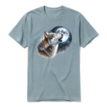 A sage short-sleeve crewneck t-shirt for adult featuring a graphic of a wildlife animal on the front.