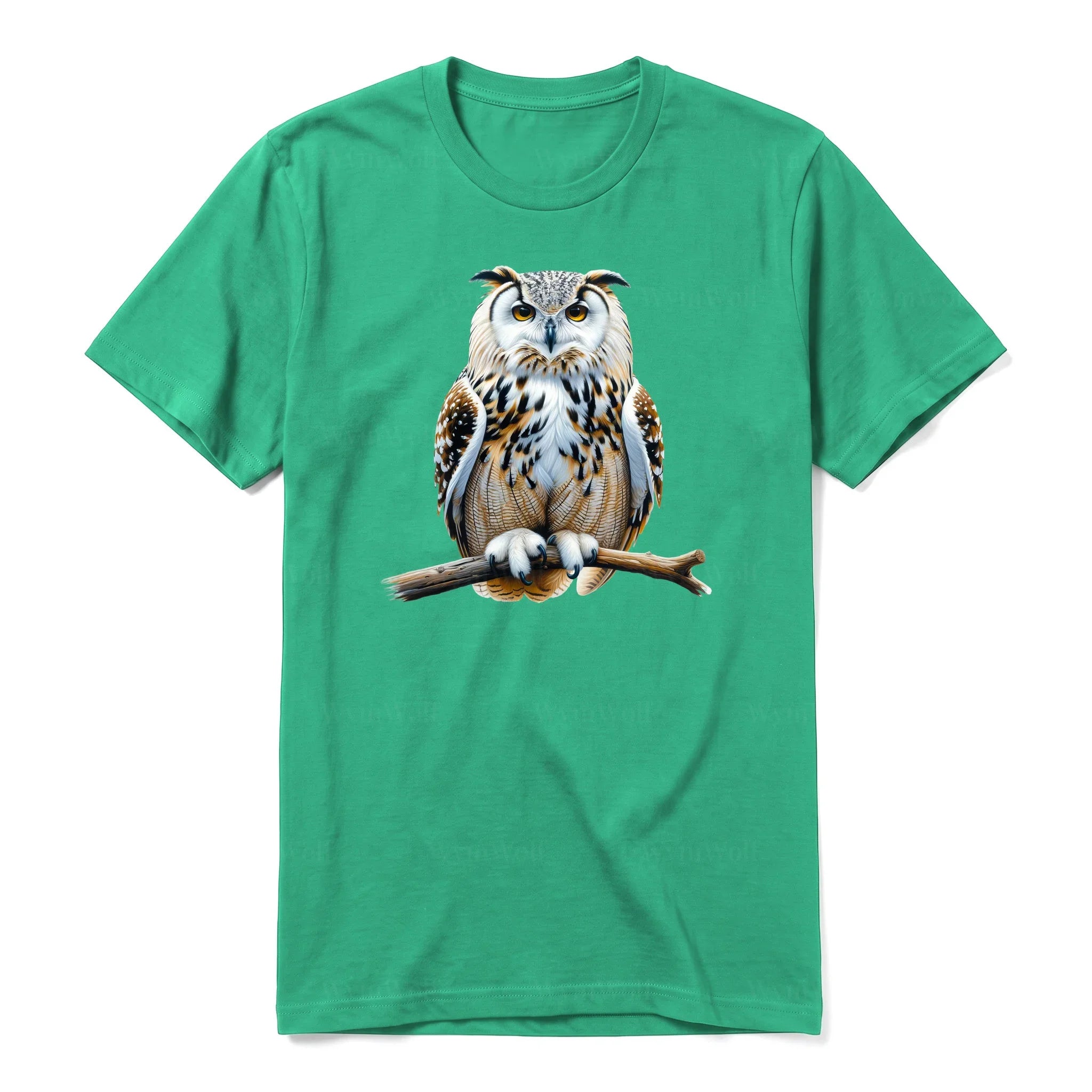A kelly short-sleeve crewneck t-shirt for adult featuring a graphic of a wildlife animal on the front.