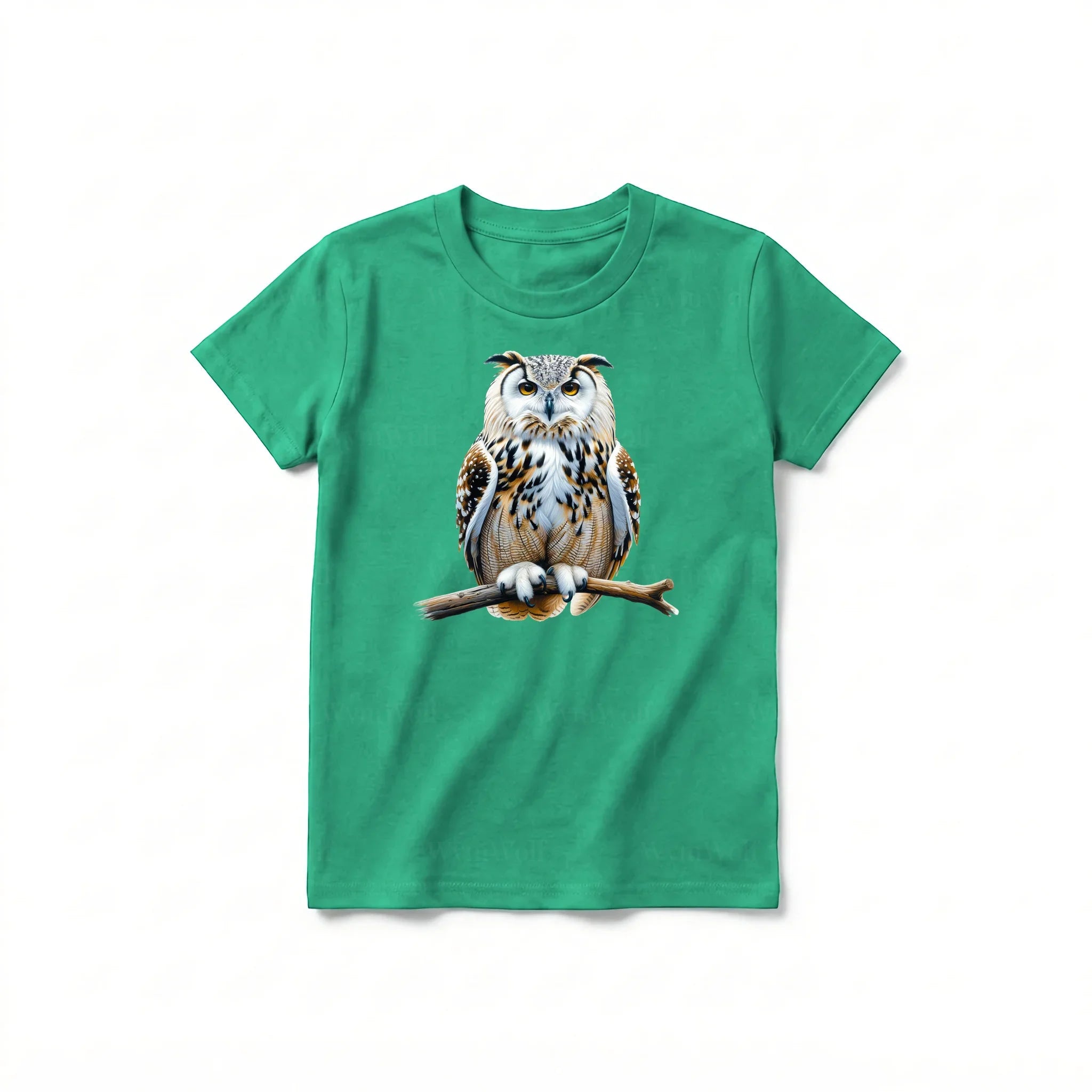 A kelly short-sleeve crewneck t-shirt for youth featuring a graphic of a wildlife animal on the front.