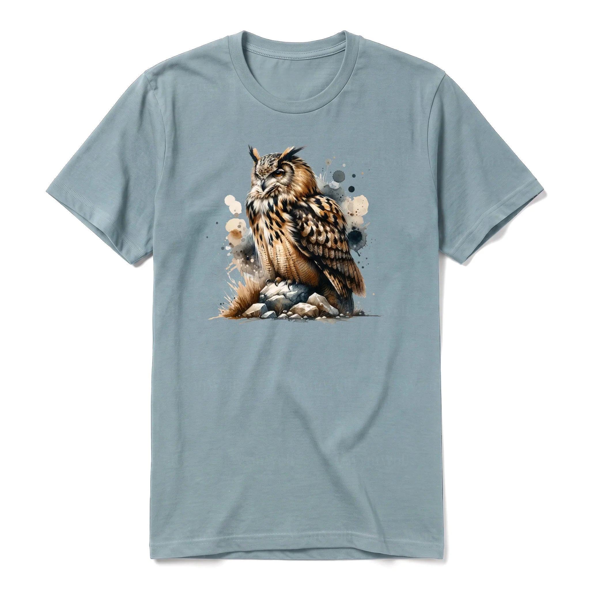 A sage short-sleeve crewneck t-shirt for adult featuring a graphic of a wildlife animal on the front.