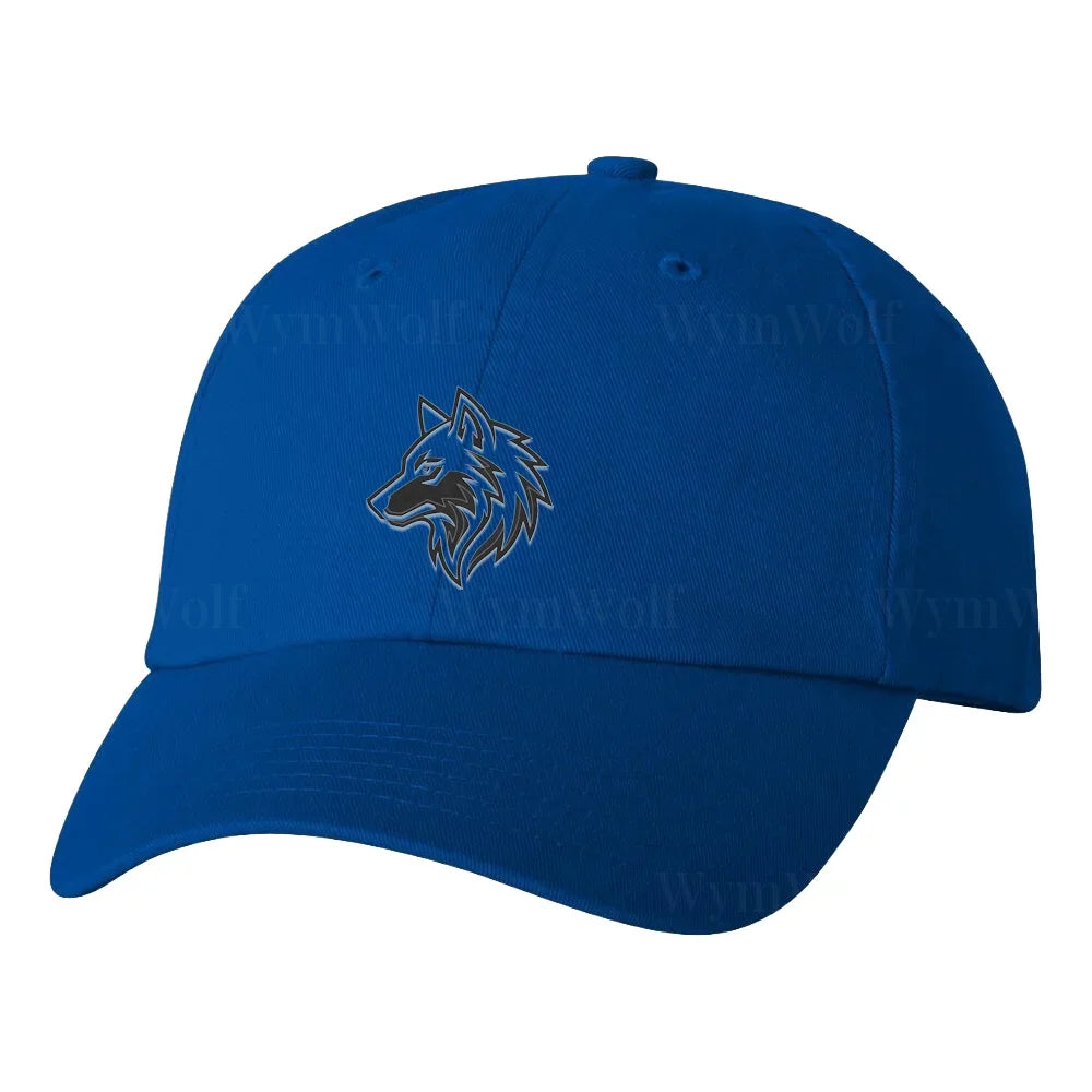 Une casquette dadhat royal DadHat cap featuring our printed logo design