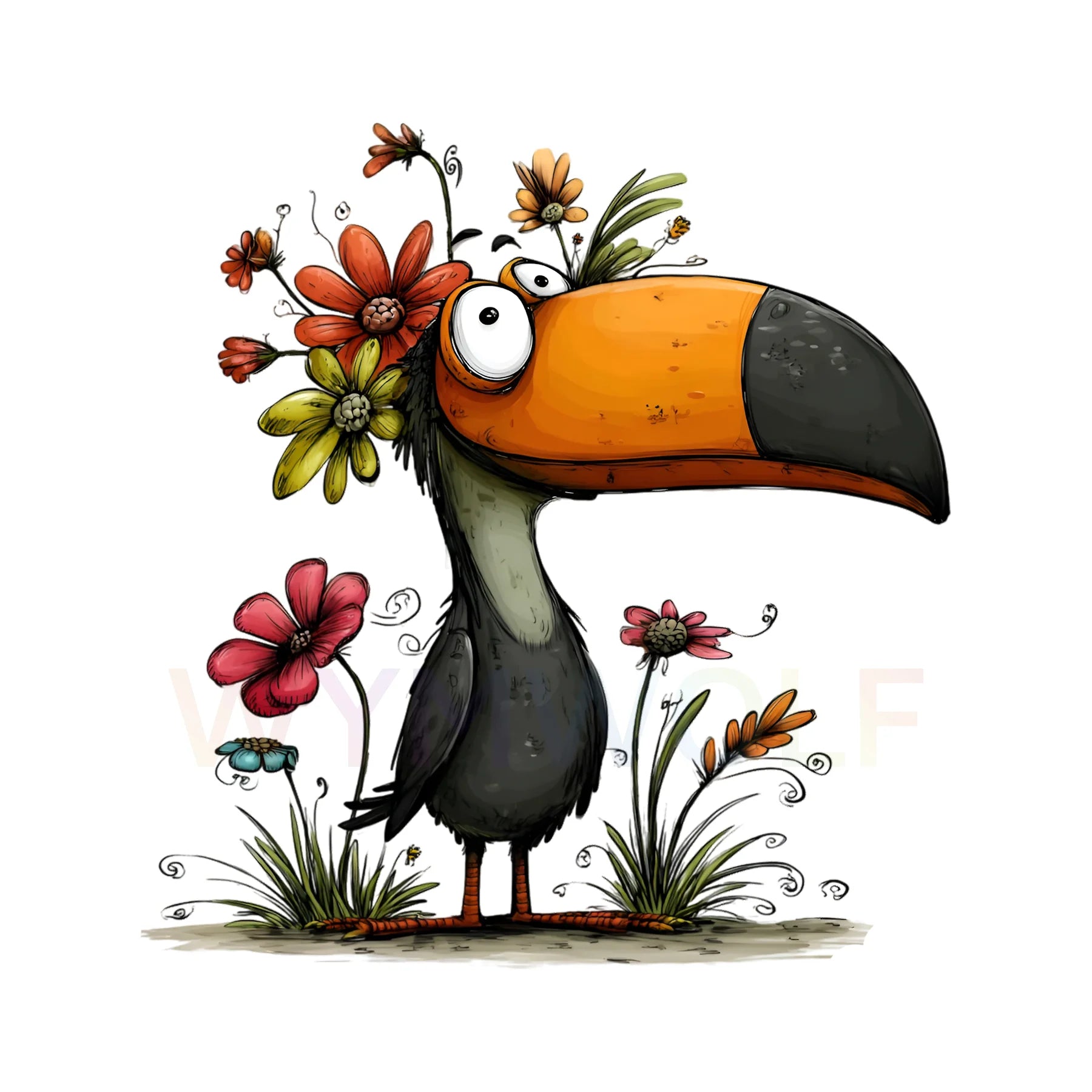 WymWolf Quirky Bird graphic 0041