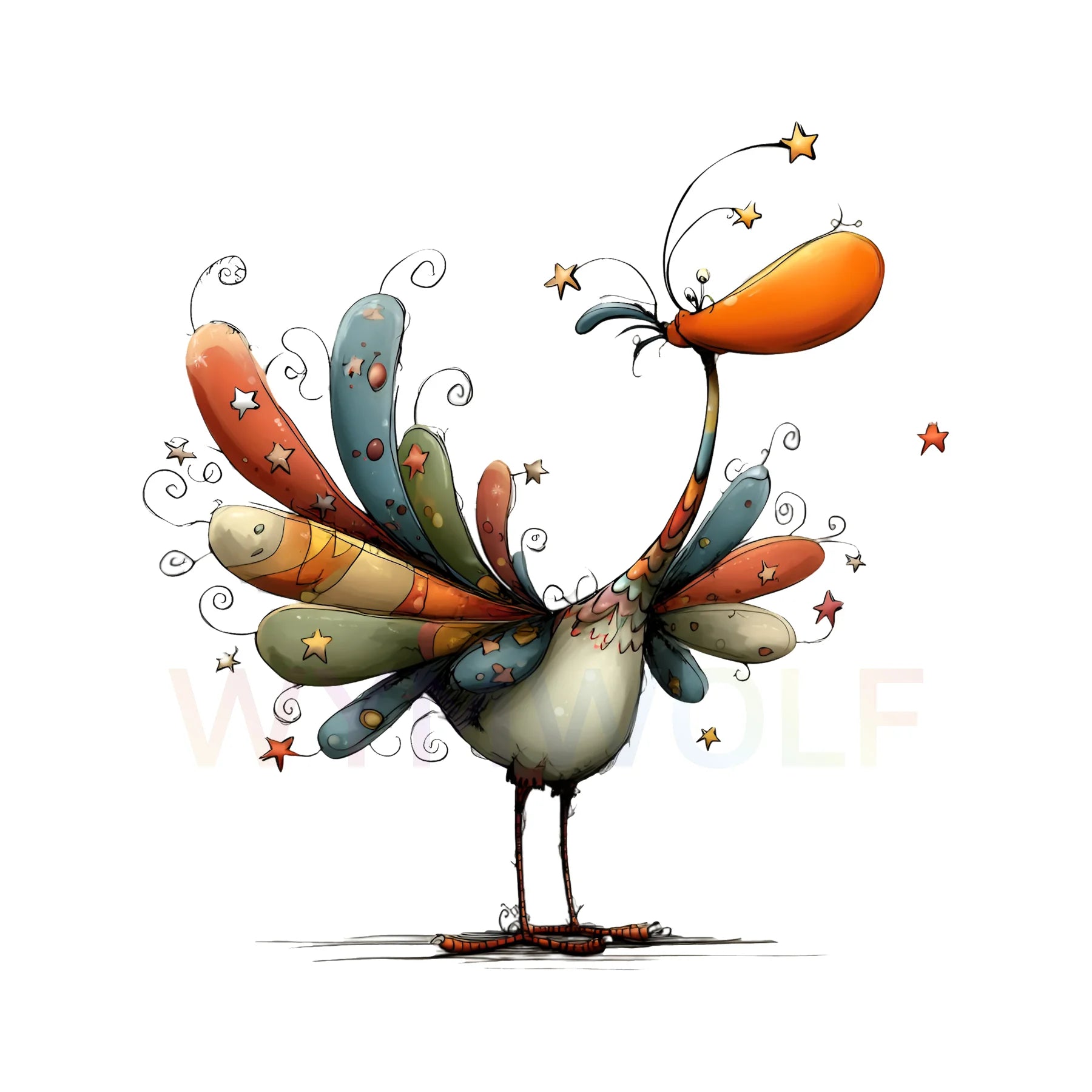 WymWolf Quirky Bird graphic 0042