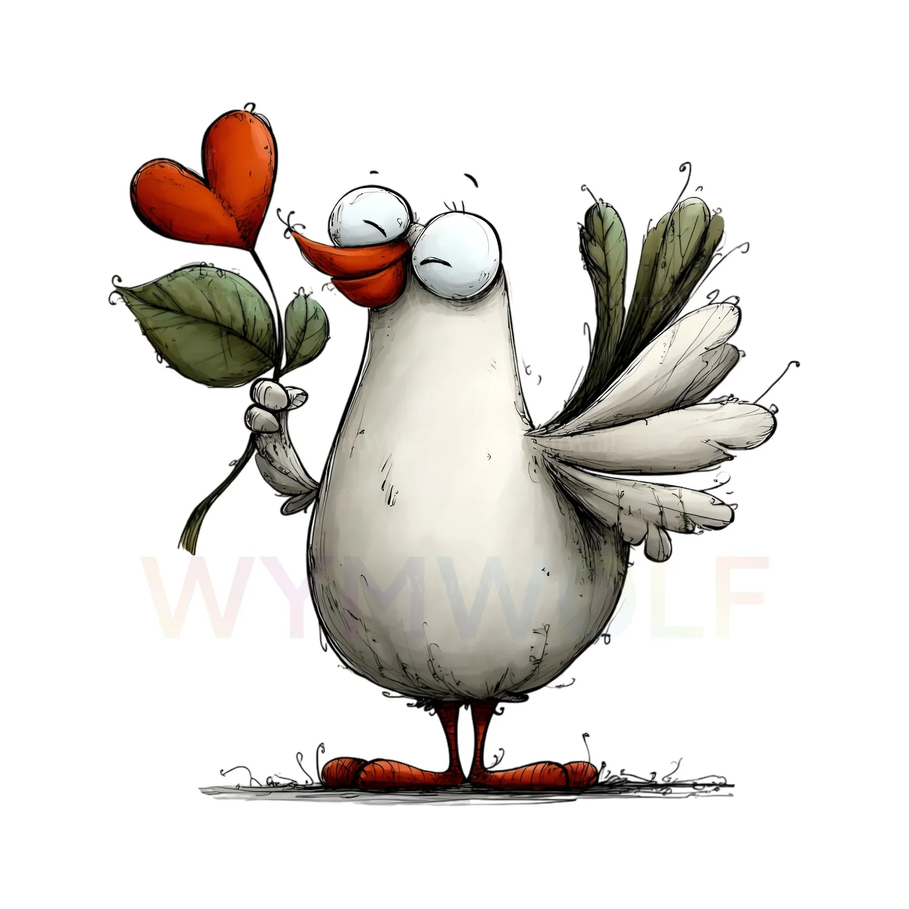 WymWolf Quirky Bird graphic 0016
