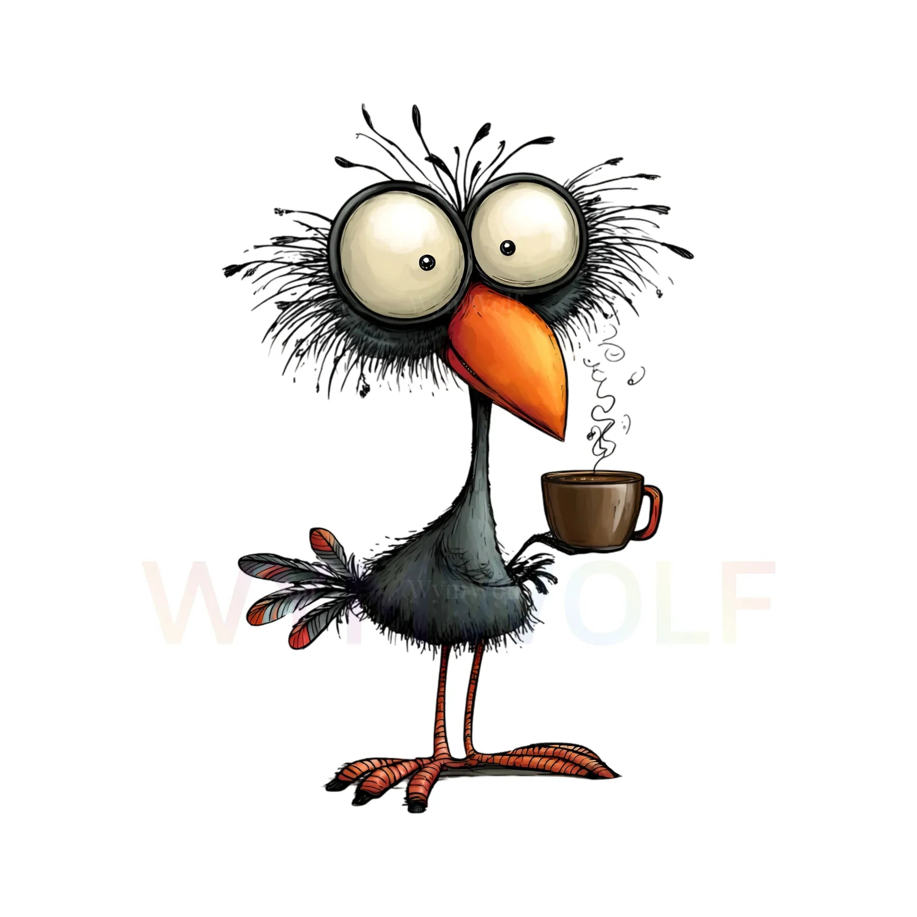 WymWolf Quirky Bird graphic 0019