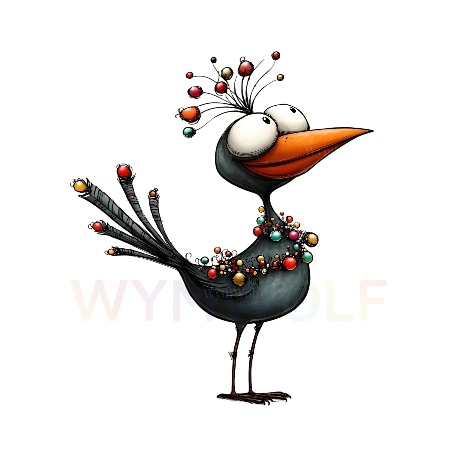WymWolf Quirky Bird graphic 0020
