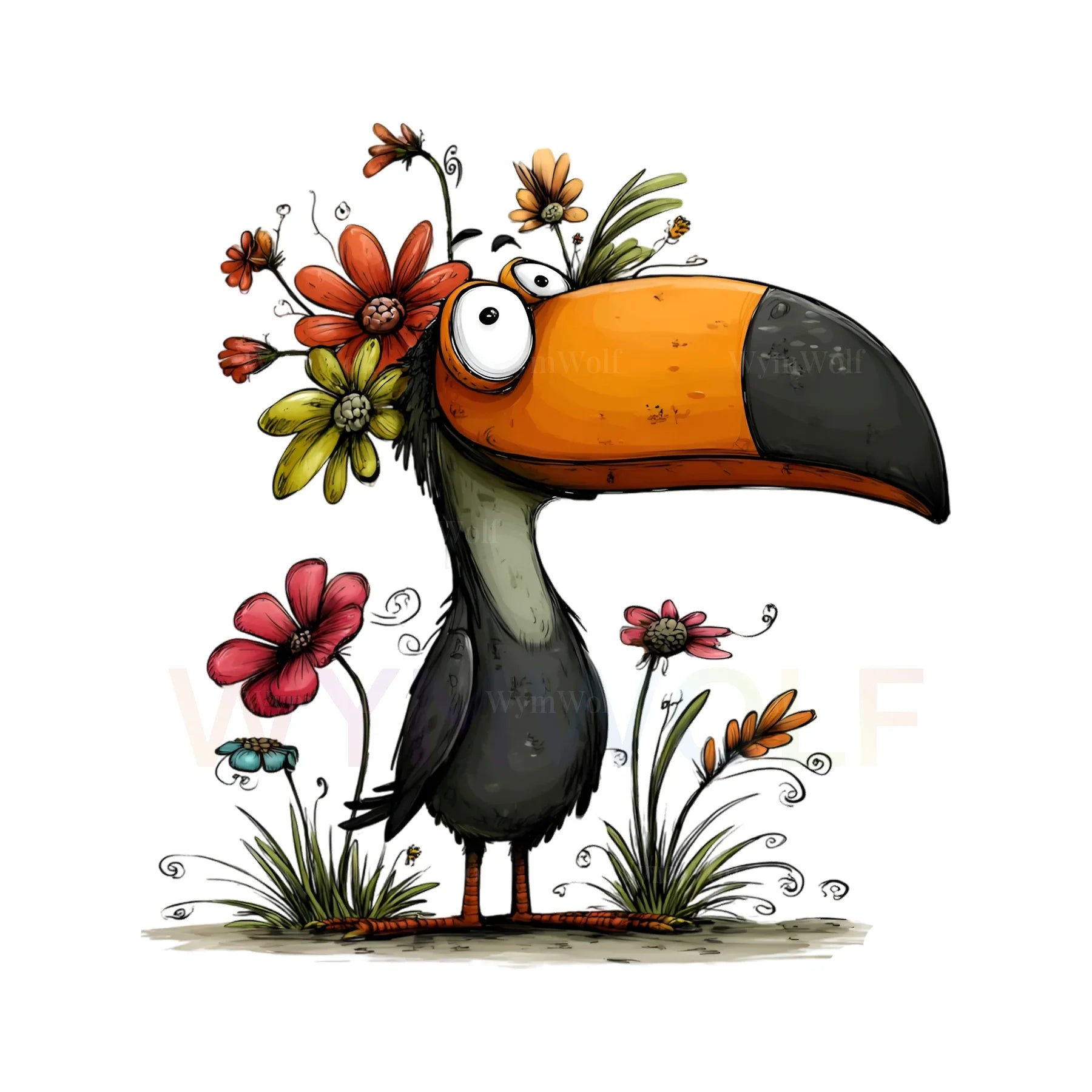 WymWolf Quirky Bird graphic 0041